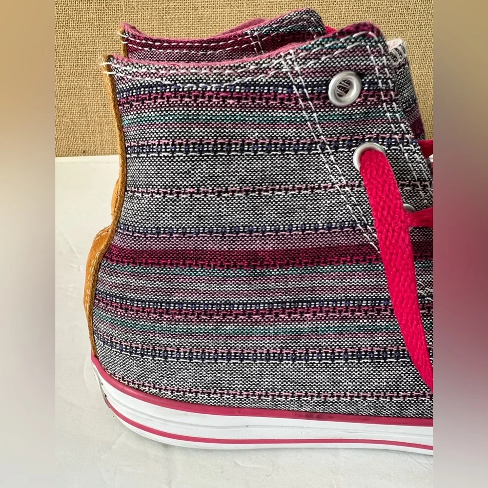 CONVERSE "CHUCK TAYLOR" CT HI in colors BERRY PINK JUNIOR 5.5 - Picture 9 of 14